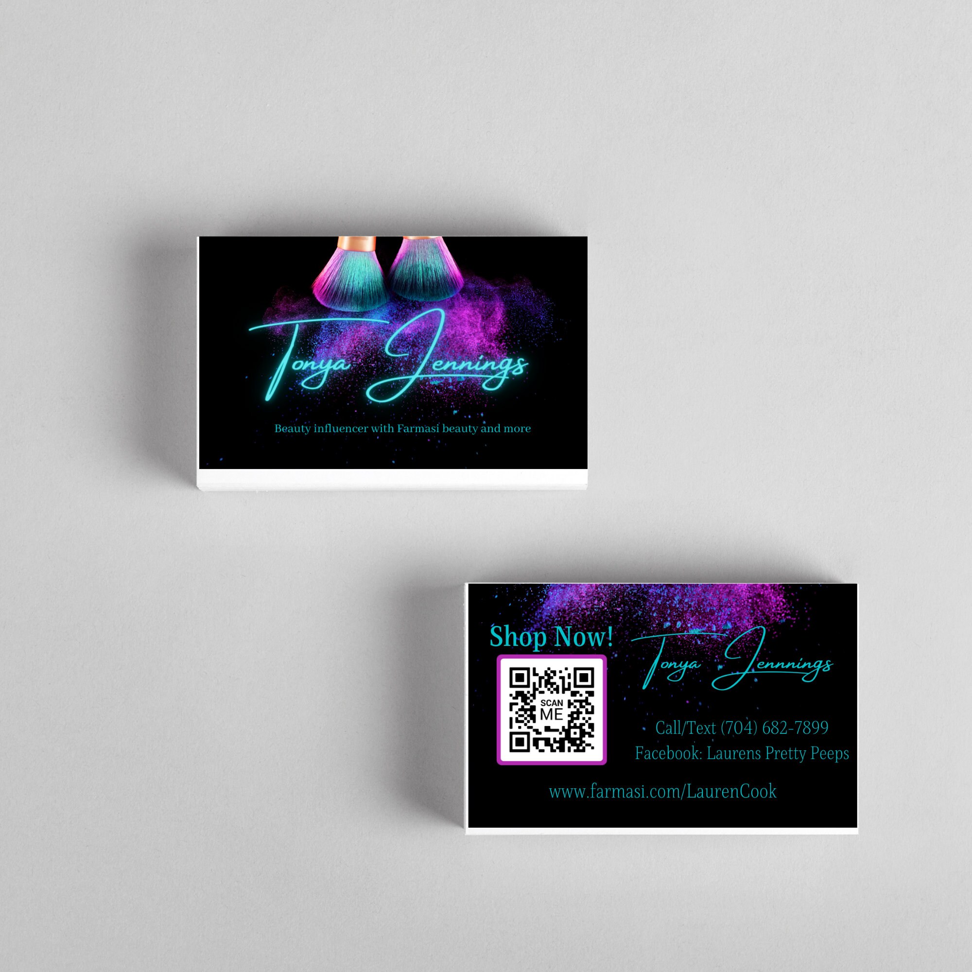 Beauty Influence Business Card Makeup Artist Beauty Salon | Etsy