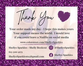Color Street Thank Etsy