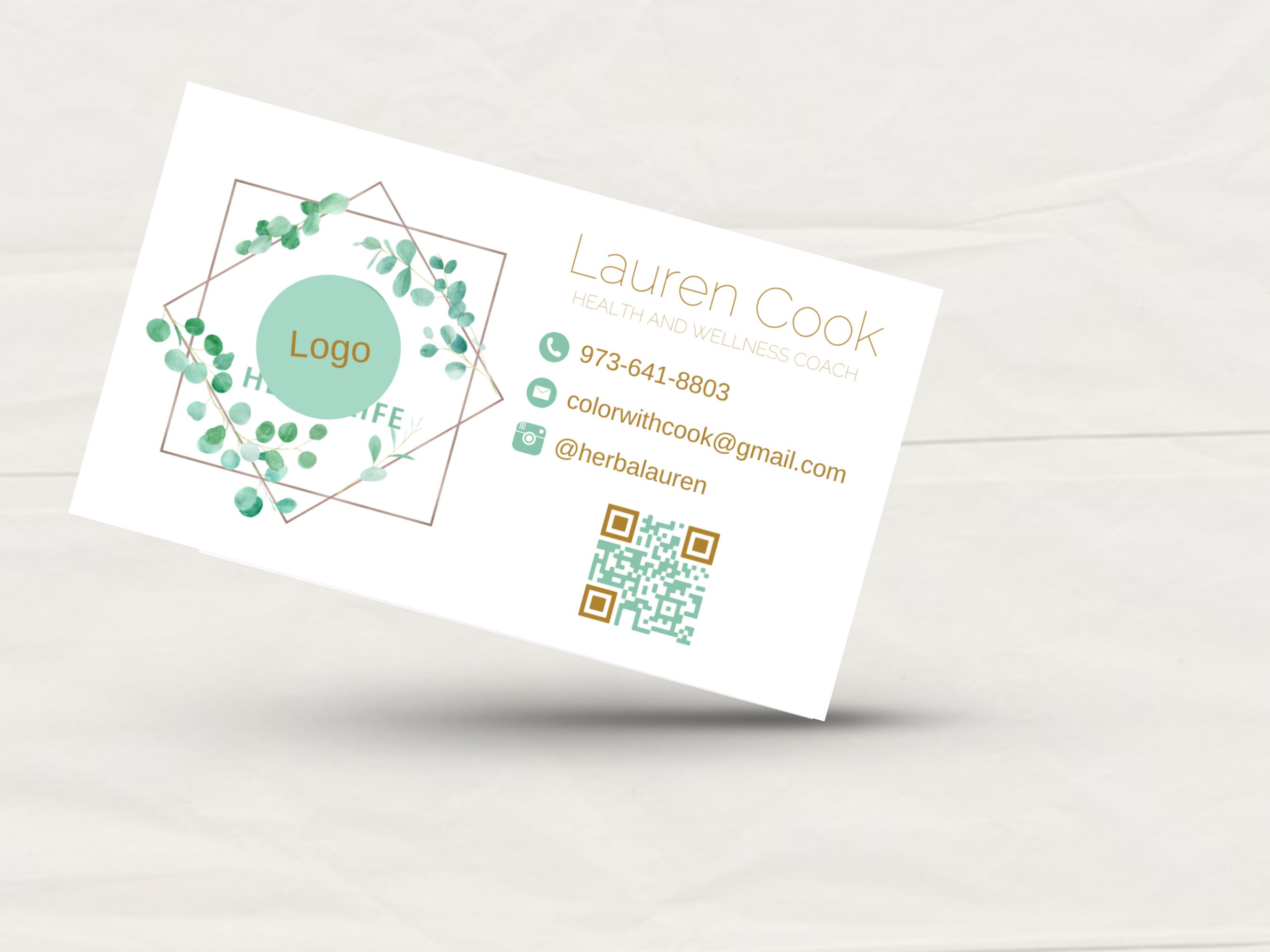 Health Wellness Coach Business Cards Printed or Digital Etsy