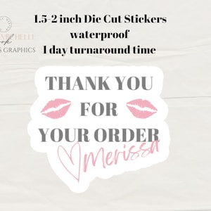 Thank for your order Love your name  - sticker -  Labels  - Mailing stickers -  envelope sticker - Thank you - Nail Stylist Customer