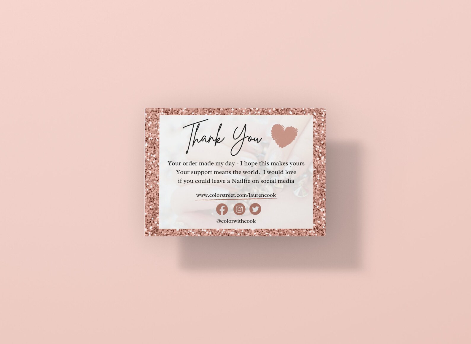 Custom Nail Stylist THANK YOU Postcard Etsy