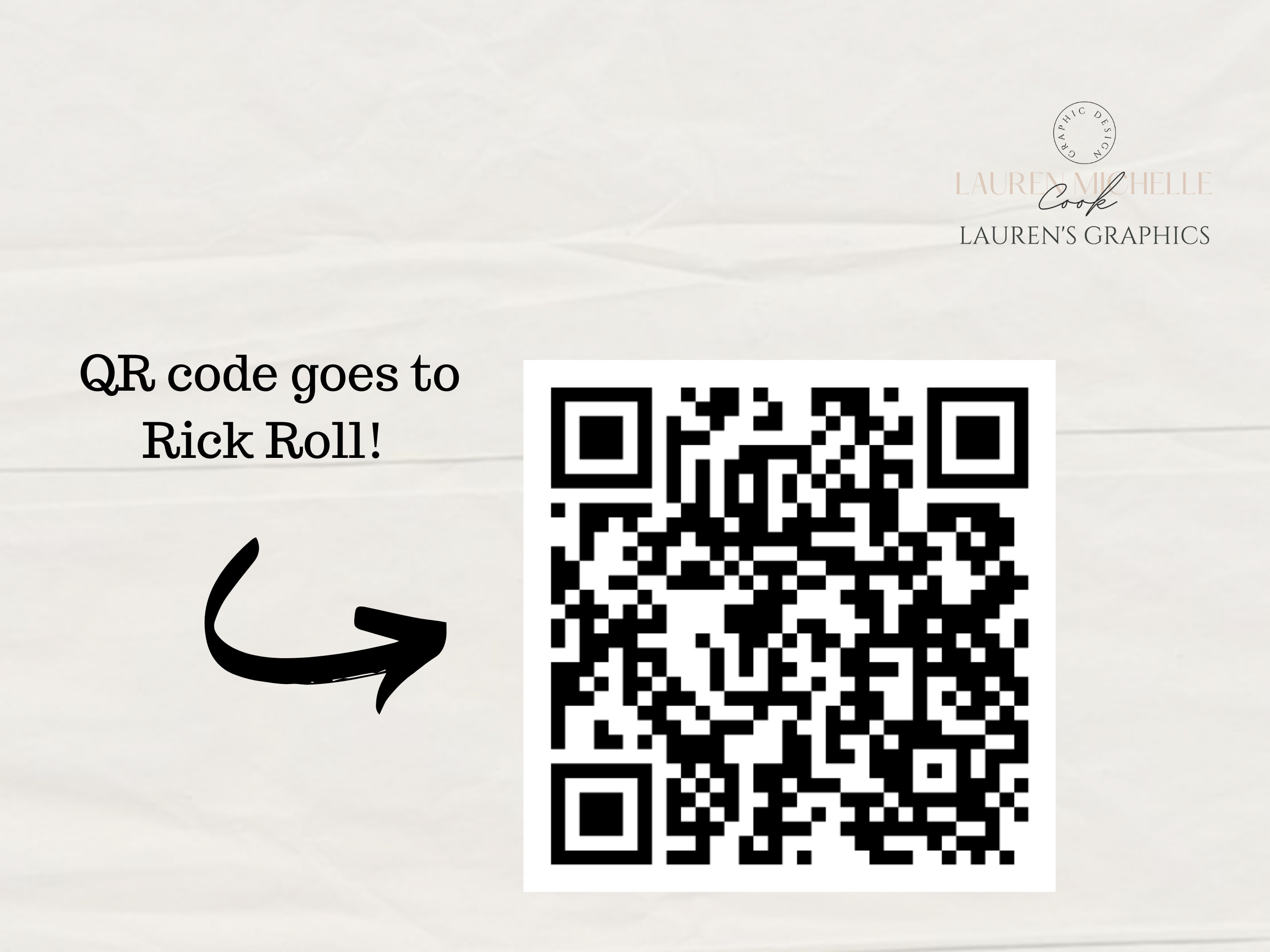 So I made a QR code that rick rolls you