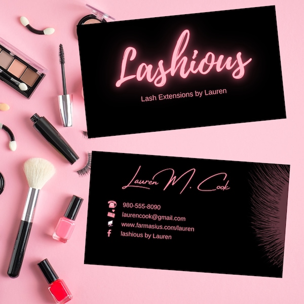 Eyelash Extension Business Cards Etsy