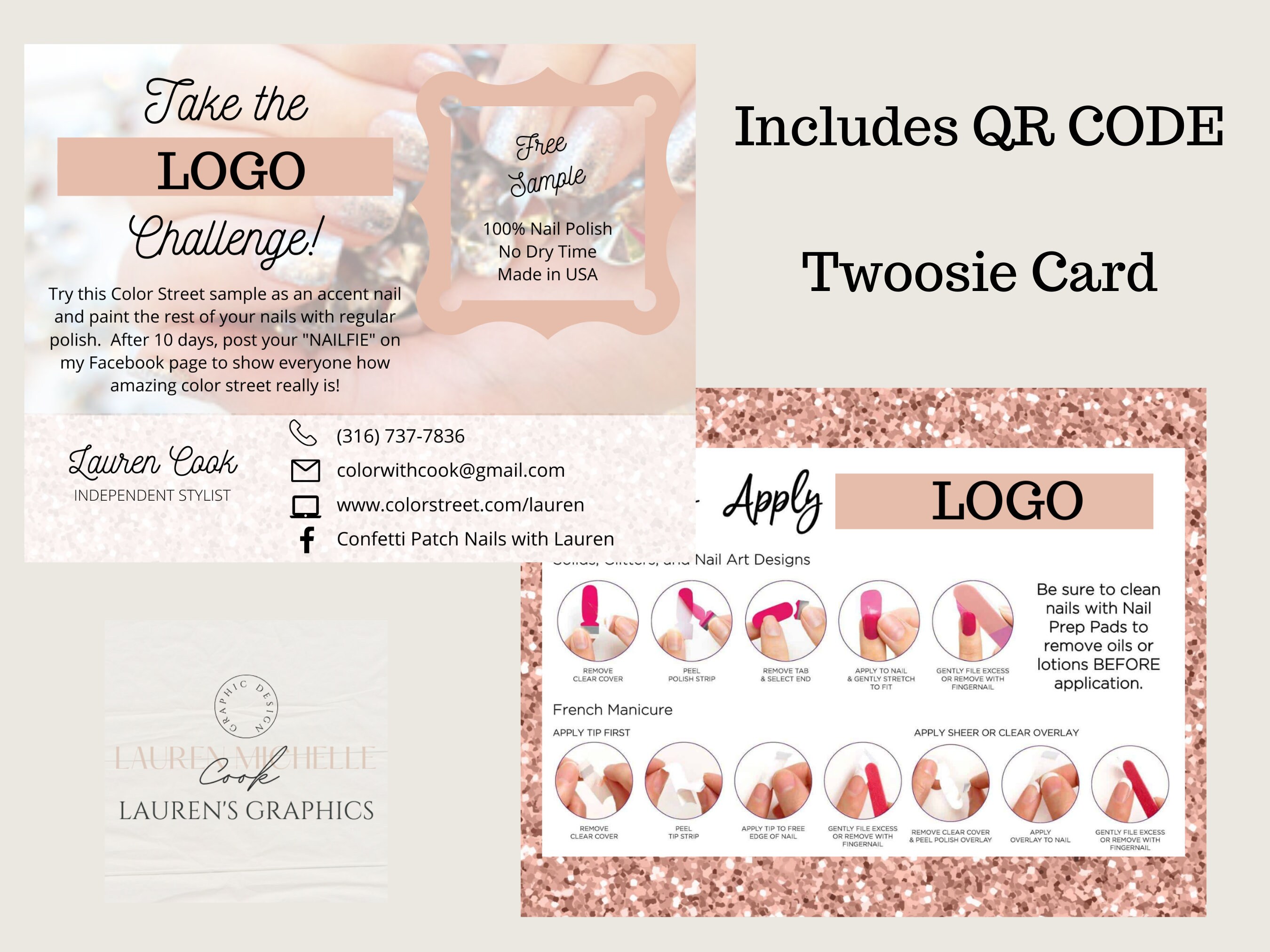 Custom Nail Stylist Marketing Bundle Rose Gold Business - Etsy