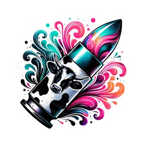 Western Cow Sublimation Design – Vintage Cowboy T-Shirt PNG (Digital Download)