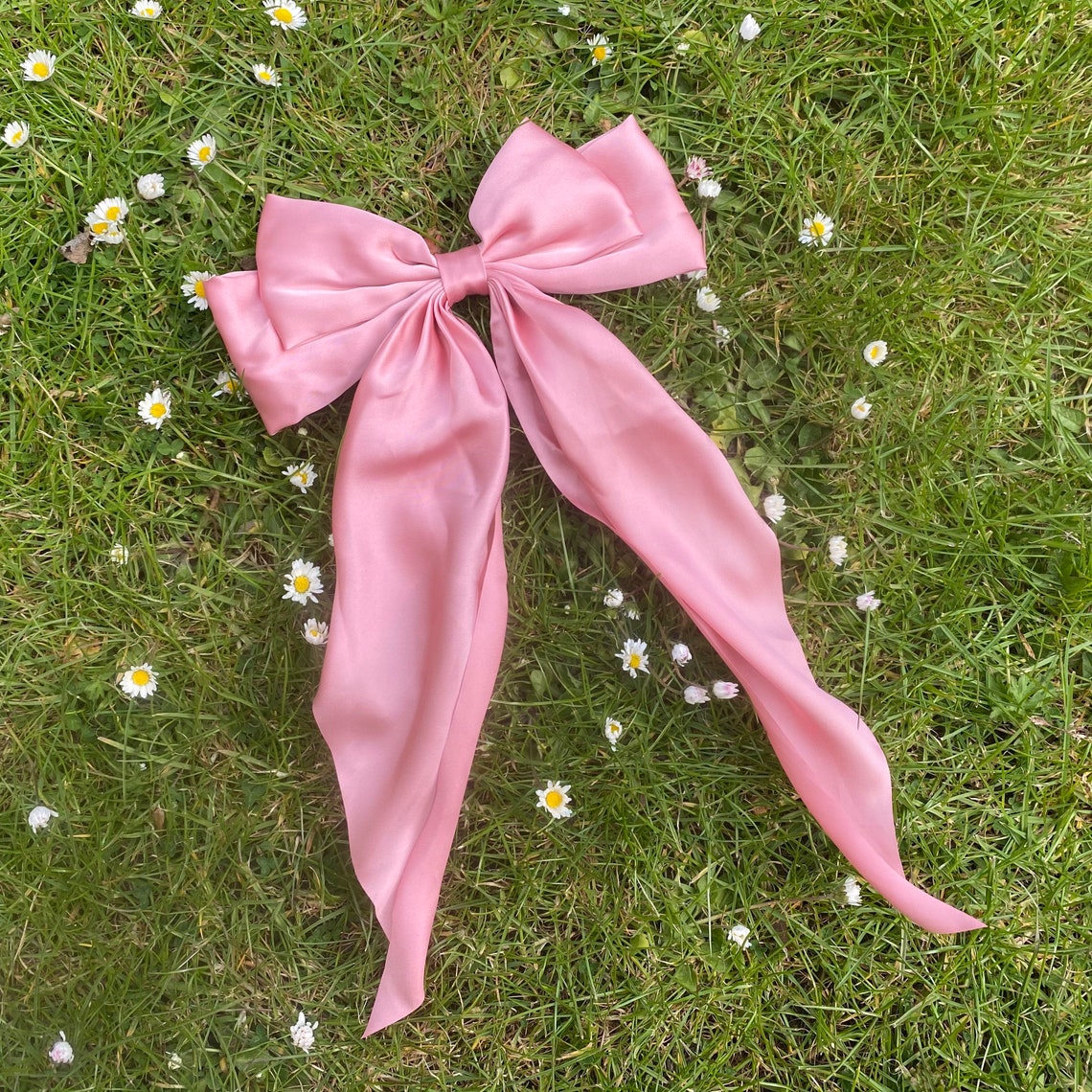 Ponytail Ribbon Hair Clip Bow Ready for School/ Christmas Etsy UK