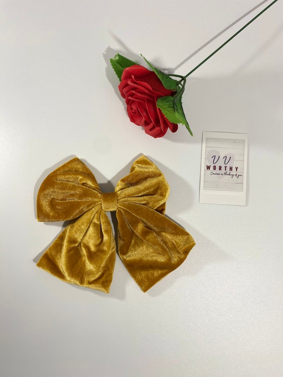 Vintage Romantic Velvet Large Bow Hair Clip Barrette Hairpin Hair Accessories Vintage Romantic Velvet Large Bow Hair Clip Barrette Hairpin Hair Accessories