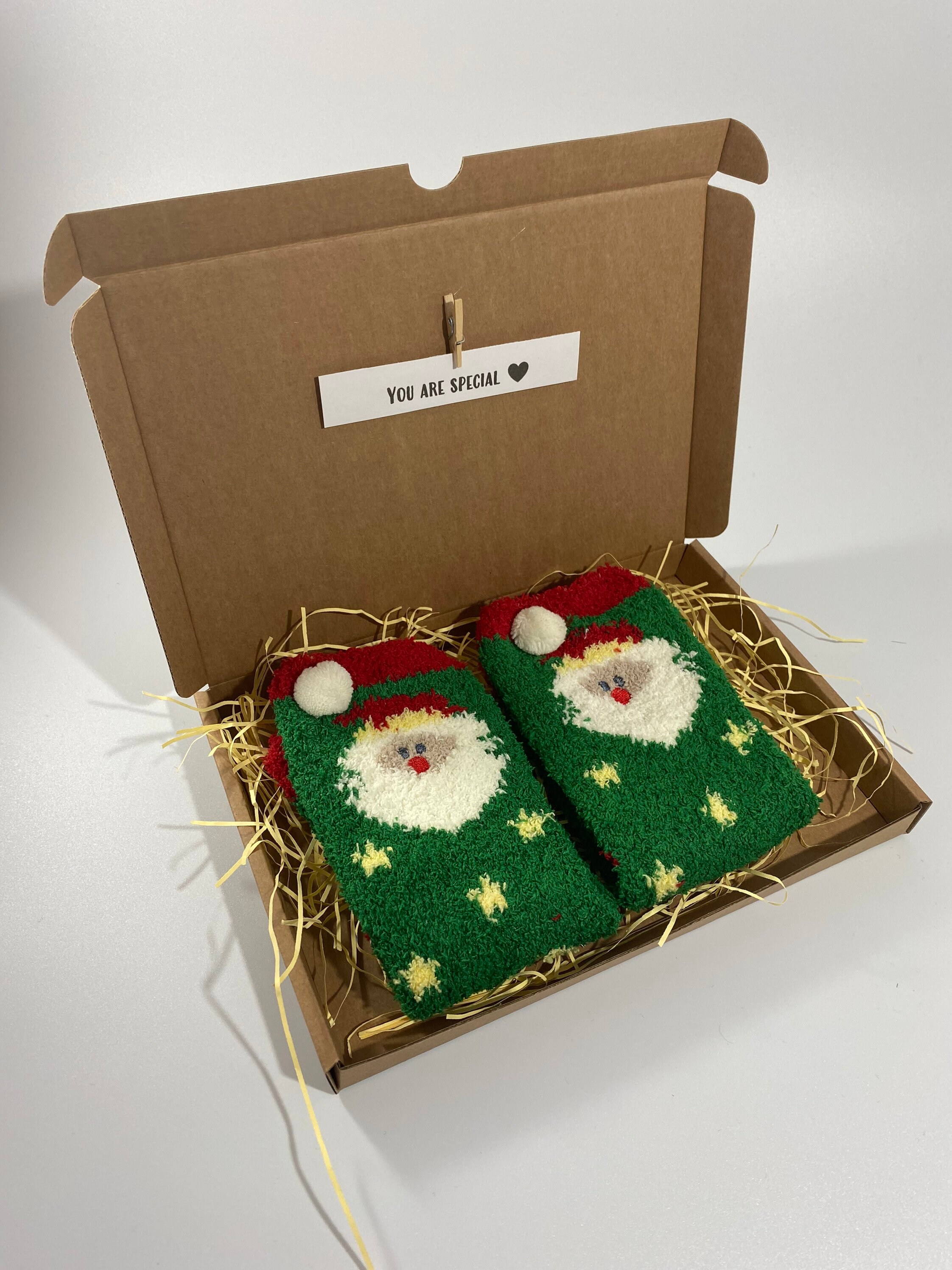 Fluffy animal socks in a box great for winter/Christmas gifts  Etsy