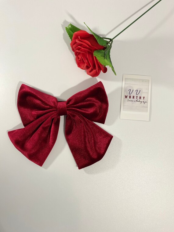 Vintage Romantic Velvet Large Bow Hair Clip Barrette Hairpin Hair Accessories Vintage Romantic Velvet Large Bow Hair Clip Barrette Hairpin Hair Accessories