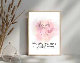 speak kind // larynx, SLP, poster, speech pathology, digital download