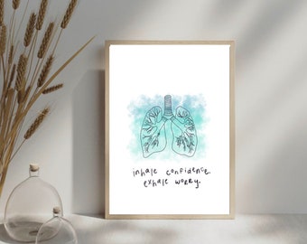 confidence // lungs, SLP, downloadable poster, speech pathology