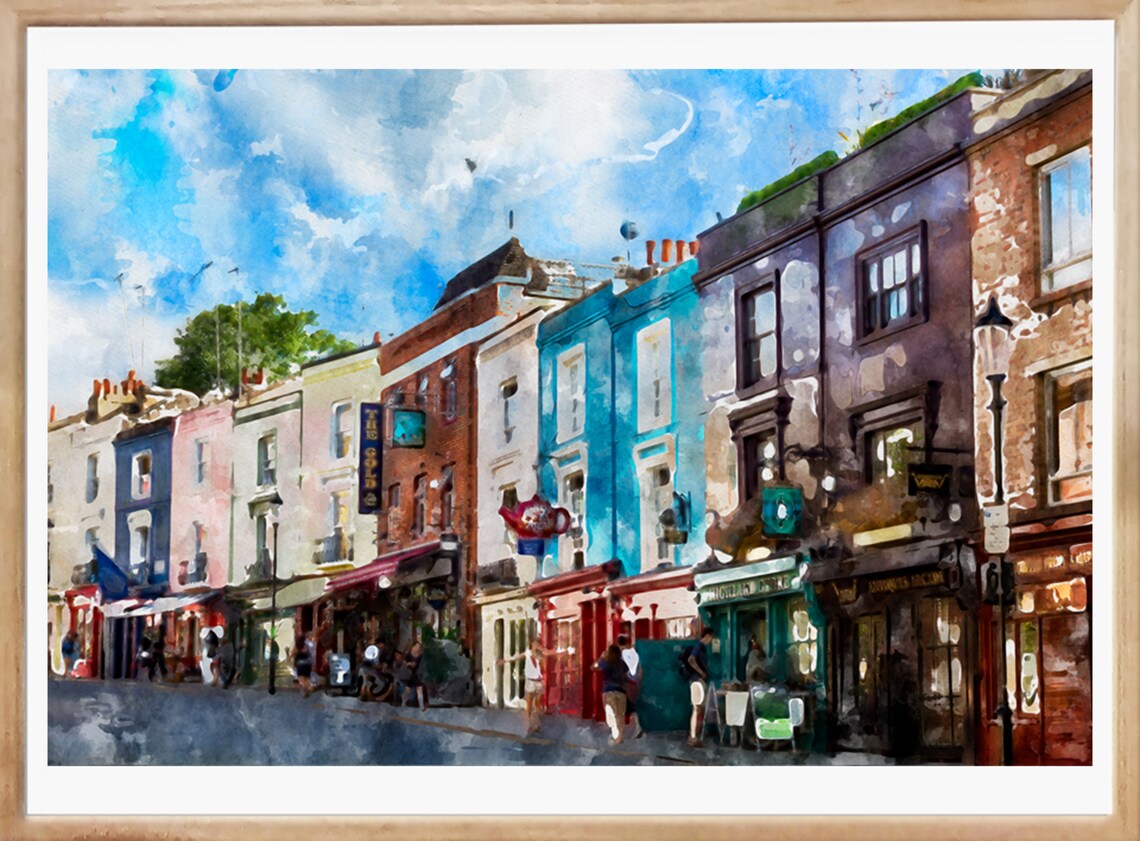 Portobello Road London Illustration London Portobello Etsy