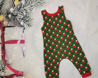 baby christmas dungarees