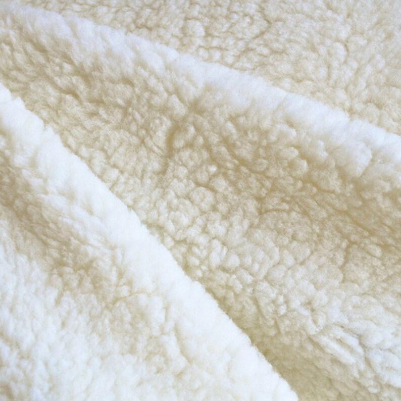Ivory Luxe Cuddle Sherpa Fabric By Yard Minky Sherpa Off Etsy