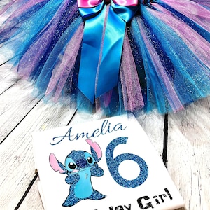 Stitch Birthday outfit, Experiment 626 toddler, Hawaiian monster birthday party, Hawaiian Party Photoshoot outfit; Lilo Stitch party tutu