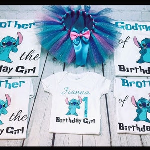 Custom Stitch Birthday Girl Shirt: Matching Family Party