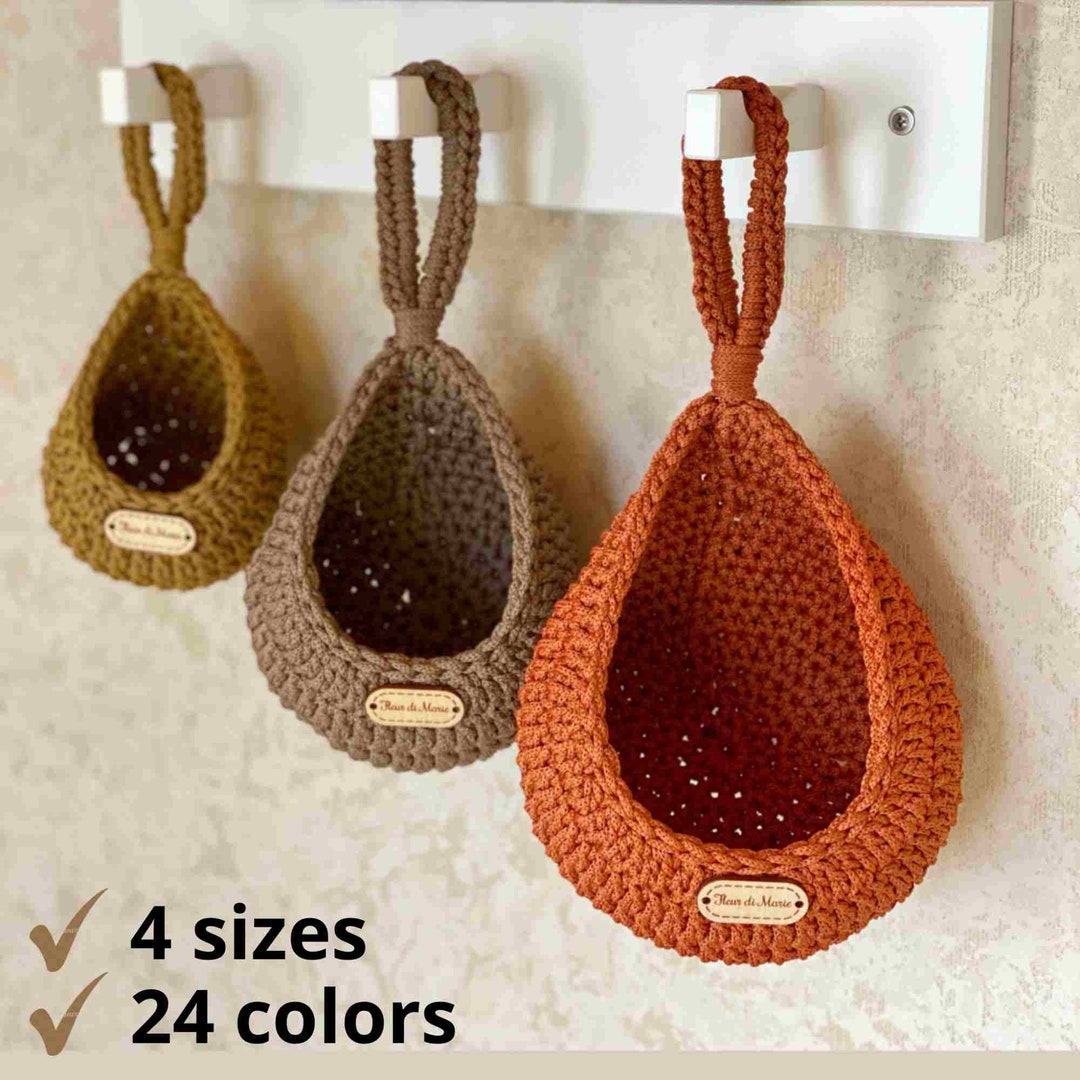 Small/large Wall Hanging Basket Vegetable Storage Hanging Etsy