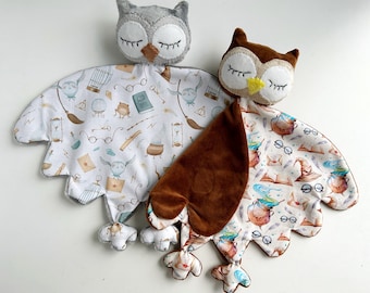 Petit cadeau de baby shower de sorcier Potter, peluche de hibou magique, sorcier Harry hibou amoureux, crèche de sorcier Potter