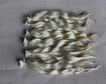 Mohair pour poupées, cheveux de poupée Mohair, cheveux angora Premium, cheveux renaissants, 15-16 cm 0,35 oz