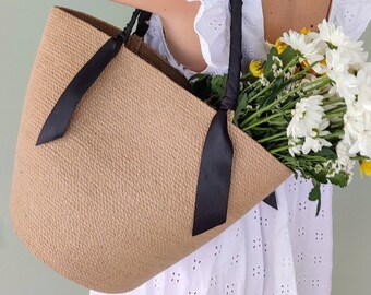 Handmade jute bag for woman