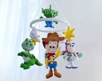 Toy Story baby cot mobile nursery decor Tot Story baby shower gifts Buzz lightyear baby mobile Toy story baby room decor