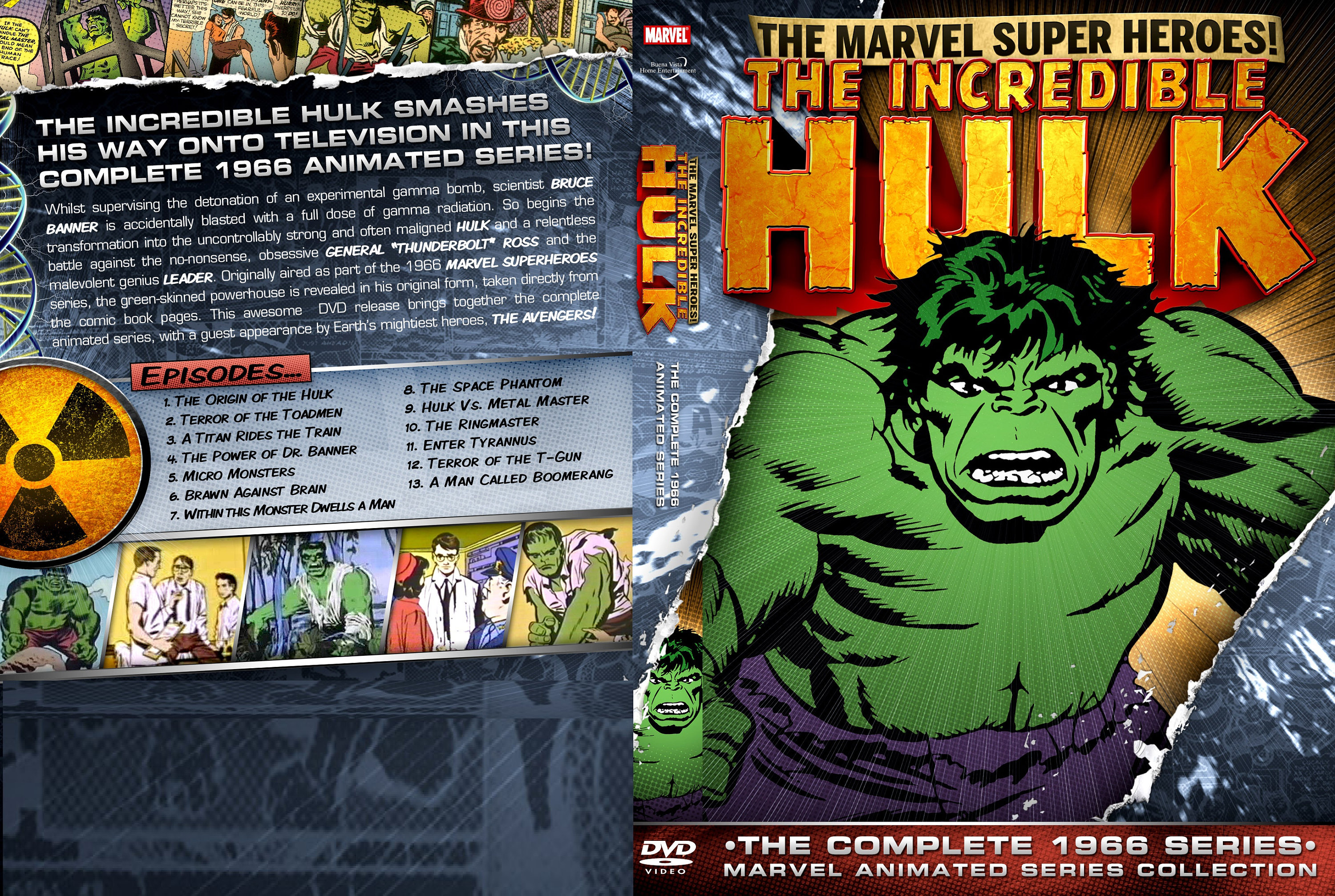 Incredible Hulk 1966 CARTOONS 2 DVD Set 1960s MARVEL