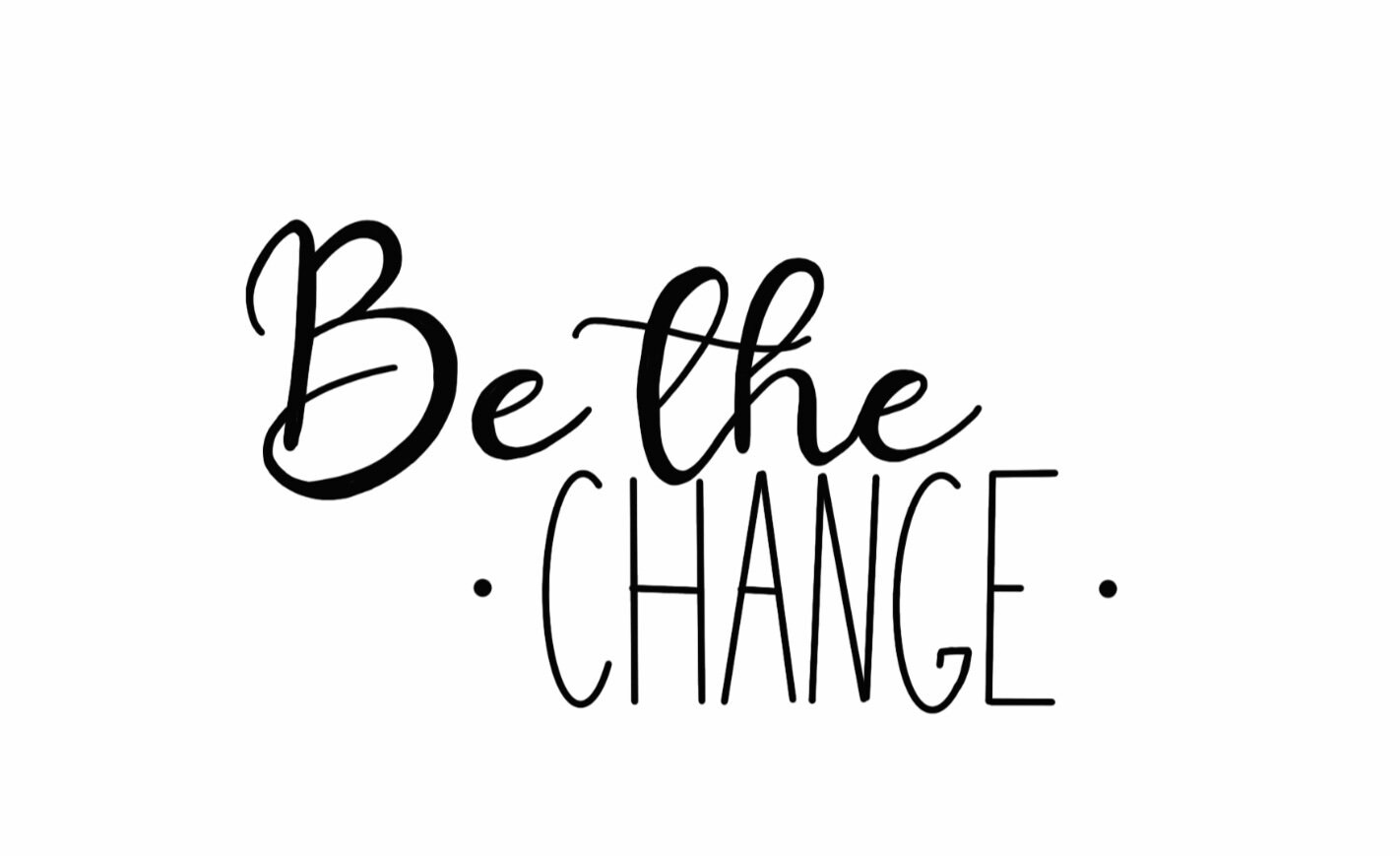 Be The Change Vinyl Sticker BIG Etsy