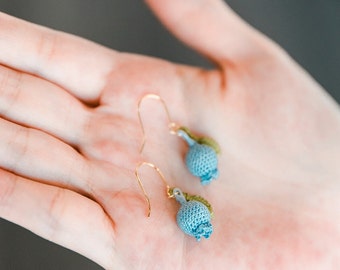 Microcrochet Small Blueberry Earring