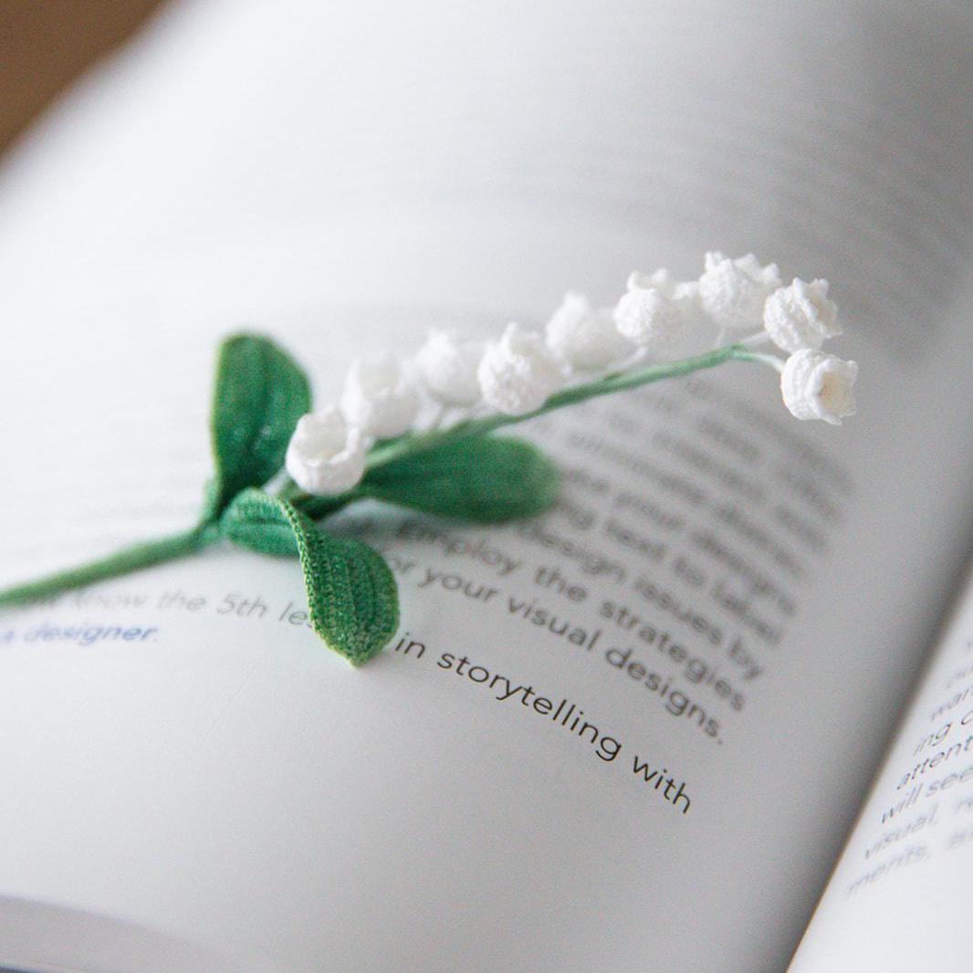 Microcrochet Lily of The Valley Bookmark