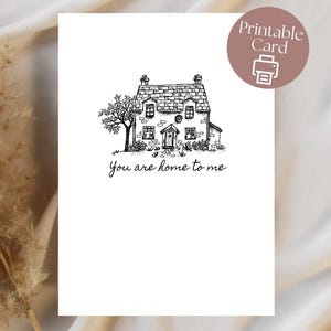 Home to Me Wenskaart Cadeaus voor haar Cadeaus voor hem Verjaardagskaart Kaarten voor koppels Leuke kaart voor stelletjes Verlovingskaart Romantisch cadeau