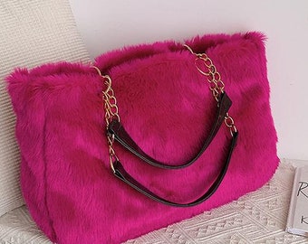 fluffy pink bag
