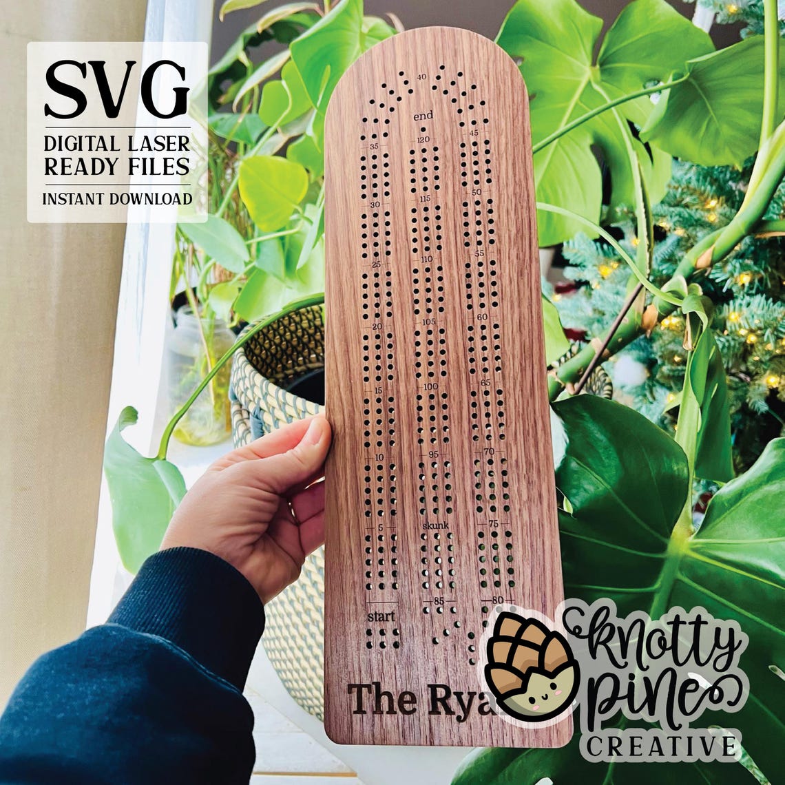 Cribbage Game Board Svg, Game Board Cribbage Laser Cut File, Glowforge ...