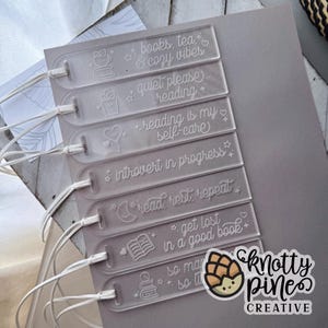 Bookmarks svg | Bookish svg | Kawaii Bookmarks Bundle | Digital File for Glowforge & xTool | Cozy Book Quotes | Book Lovers | Reading svg