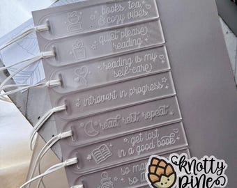 Bookmarks svg | Bookish svg | Kawaii Bookmarks Bundle | Digital File for Glowforge & xTool | Cozy Book Quotes | Book Lovers | Reading svg