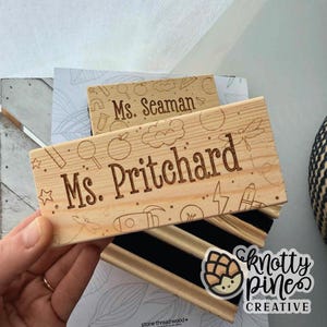 Engraved Teacher Eraser SVG | SVG Template | Eraser Template | Laser Cut Digital File | Teacher Gift | Instant Download | Glowforge, X-tool