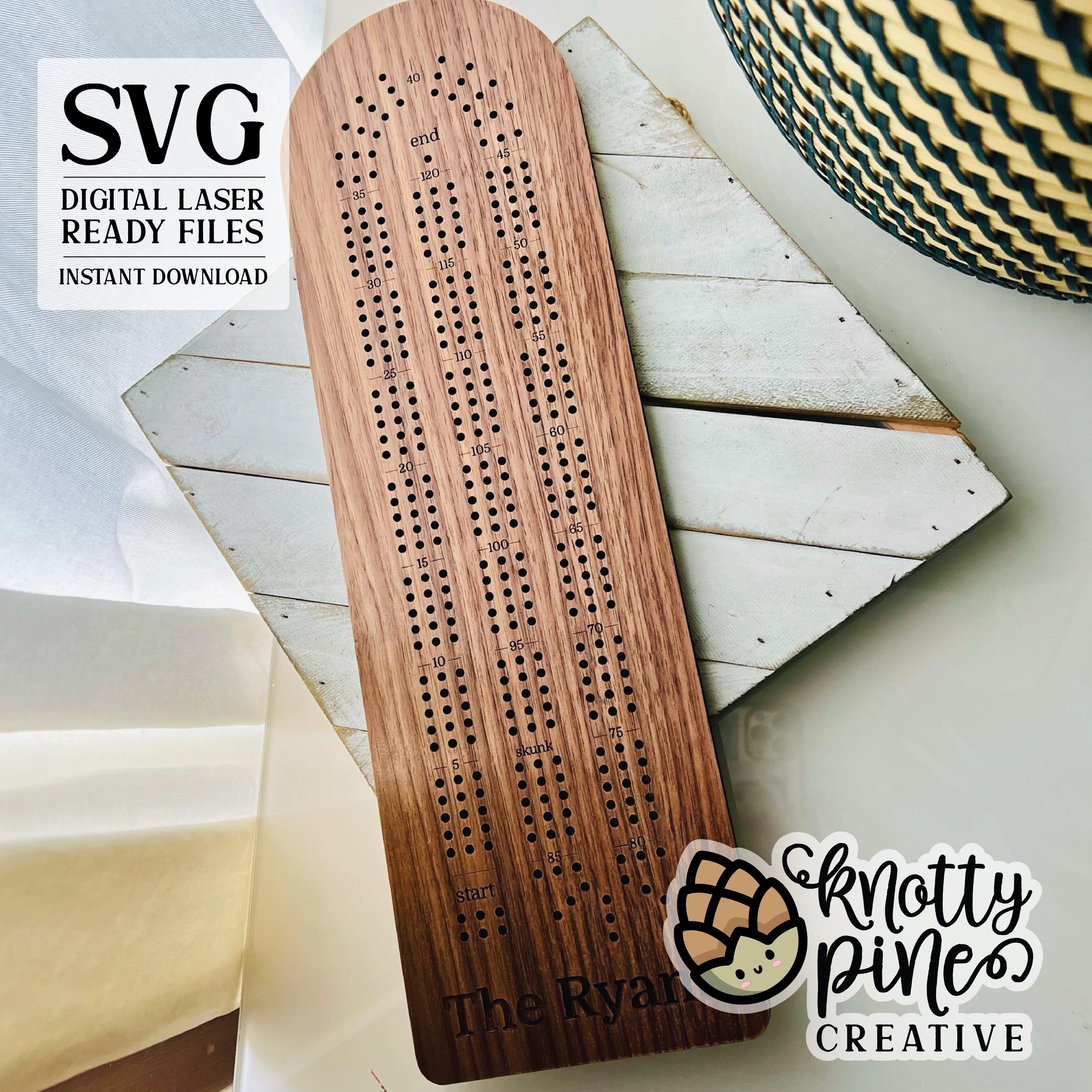 Cribbage Game Board Svg, Game Board Cribbage Laser Cut File, Glowforge ...