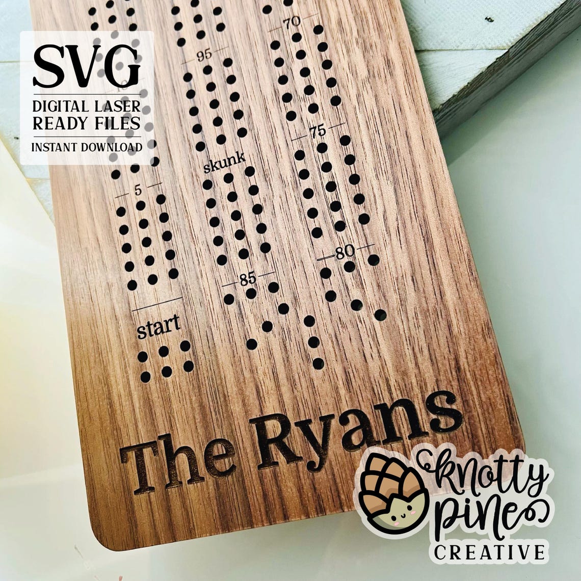 Cribbage Game Board Svg, Game Board Cribbage Laser Cut File, Glowforge ...