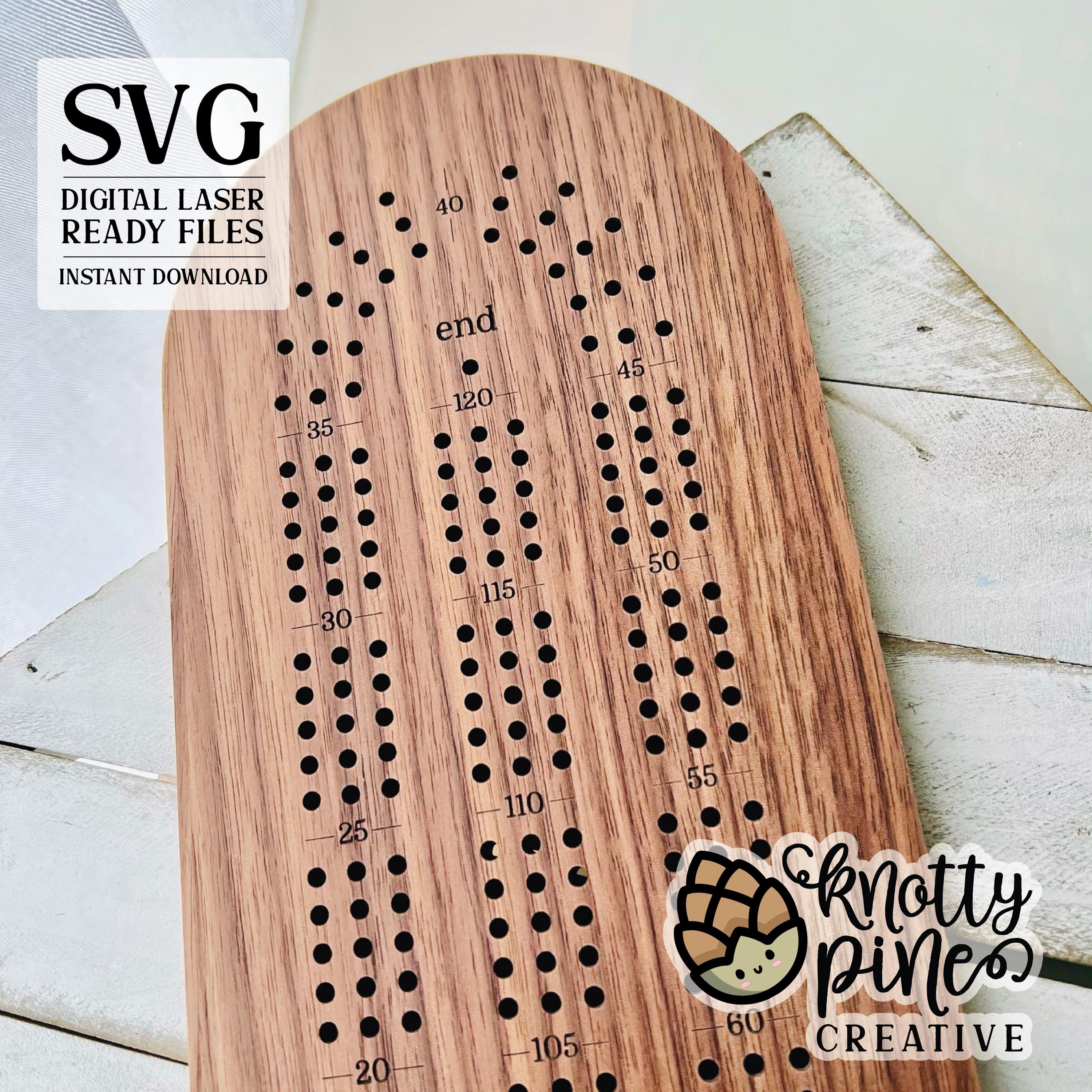 Cribbage Game Board Svg, Game Board Cribbage Laser Cut File, Glowforge ...
