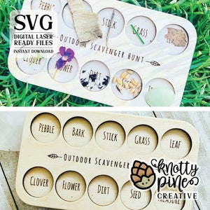 Búsqueda del tesoro al aire libre para niños svg, búsqueda del tesoro minimalista cortada con láser svg, archivo de puntuación de grabado Glowforge, búsqueda del tesoro digital personalizable