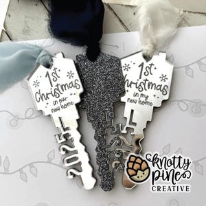 Key Ornament svg, First Christmas Ornament 2025, My New Home, Our New Home, House Key, Realtor gift, Glowforge svg, Laser Ready svg, 2025