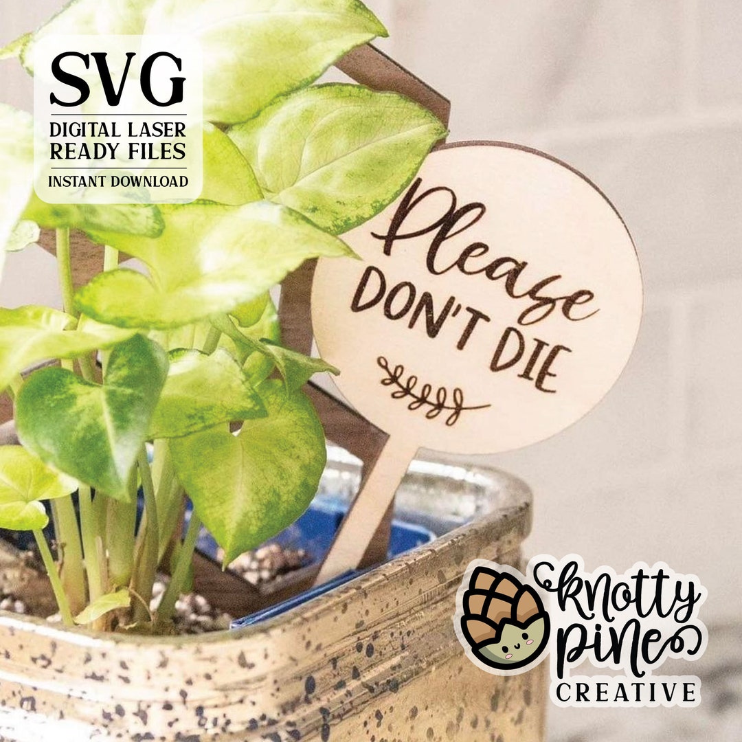 PLANT STAKES SVG Round Top Plant Stakes Laser Cut Svg 12 Etsy
