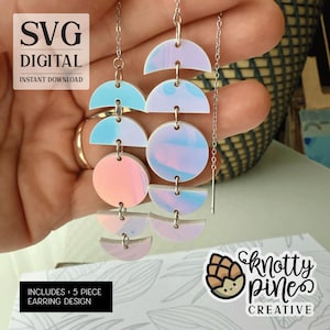 Moon Phase Earrings, Moon Phase svg, Moon Earrings, Celestial Earrings svg, Celestial svg, Laser Cut File, Dangle Earrings, Moon, Glowforge
