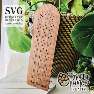 Cribbage Game board svg, Game board Cribbage Laser Cut file, Glowforge svg, Customizable Laser Ready game, Cribbage Game