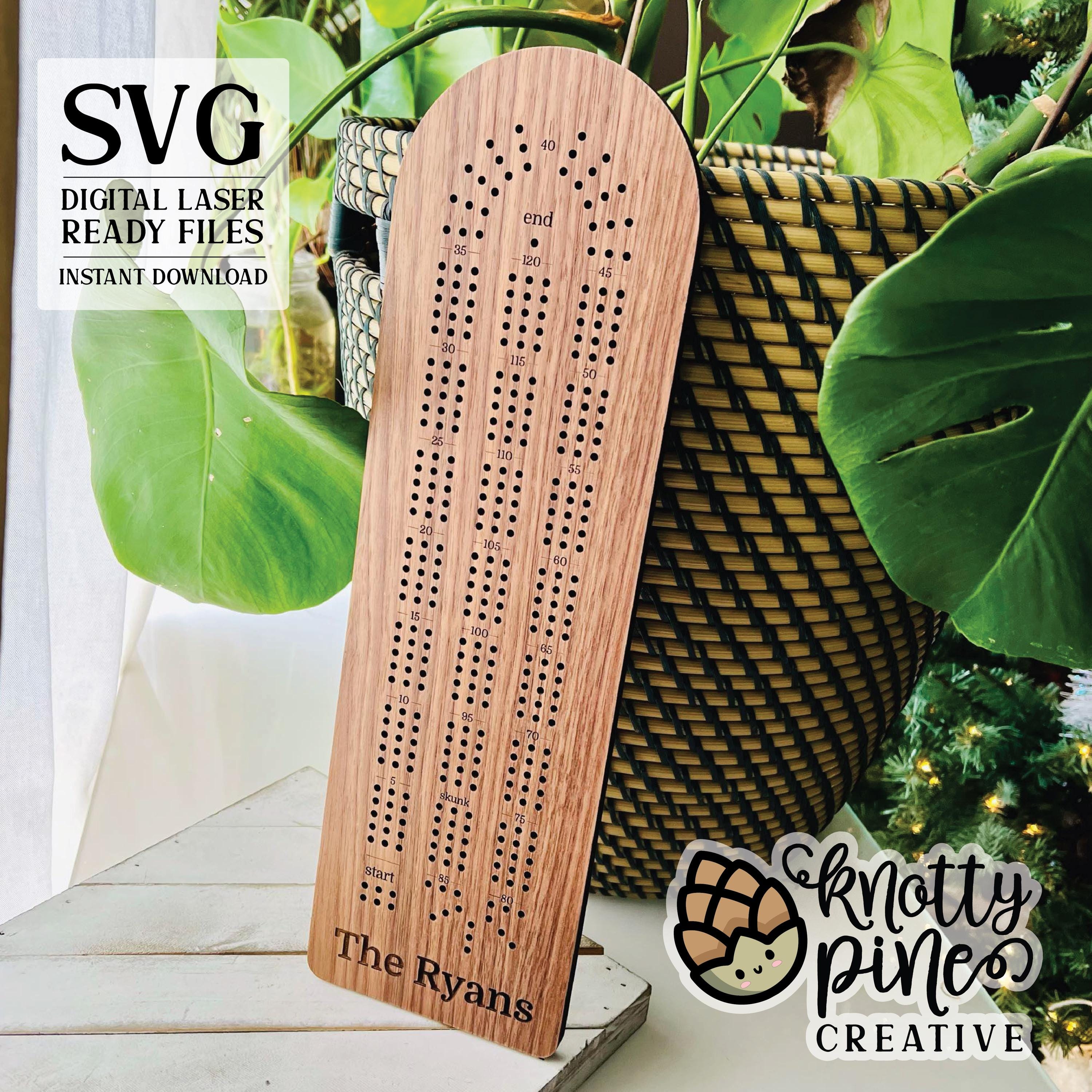 Cribbage Game Board Svg, Game Board Cribbage Laser Cut File, Glowforge ...