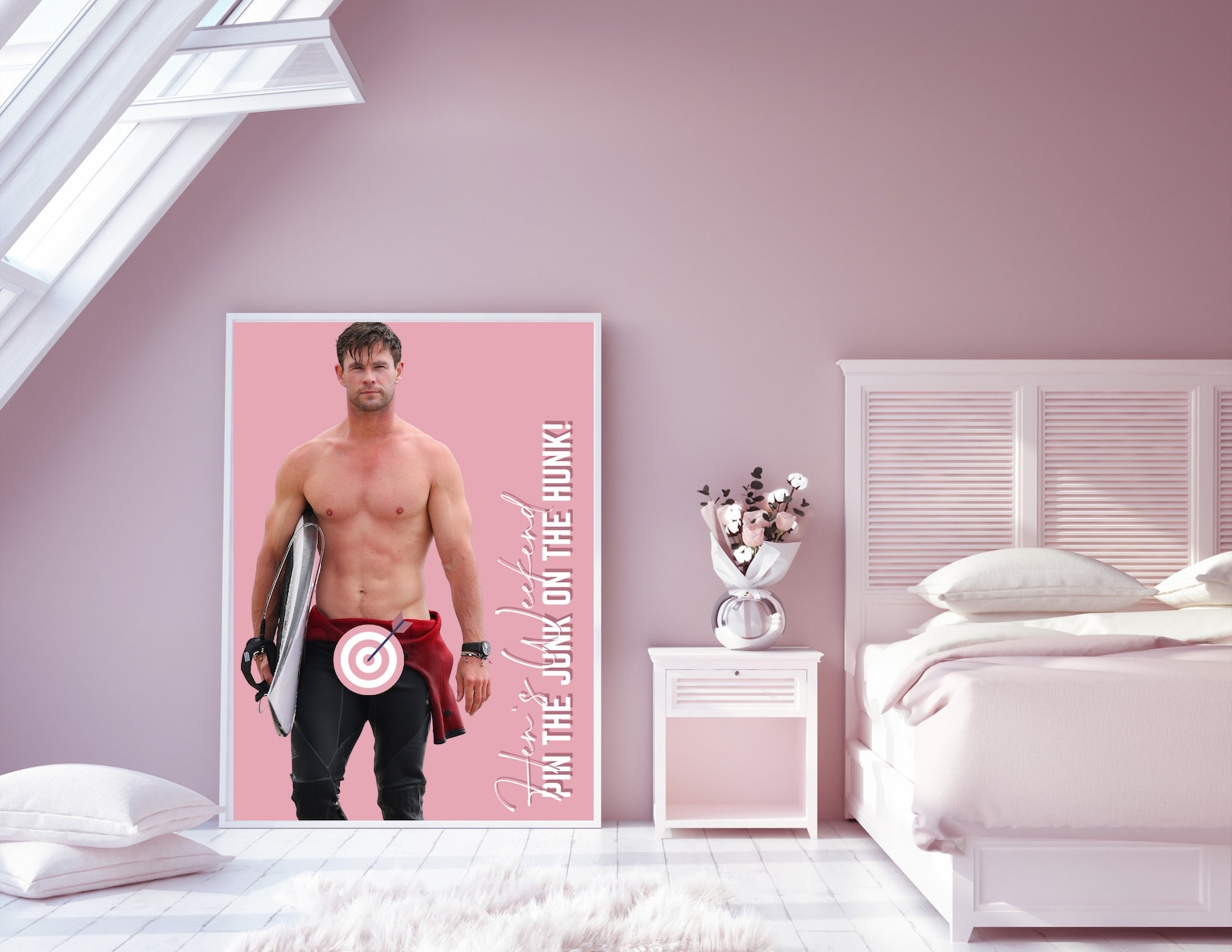 Custom Pin the Junk on the Hunk Personalised Pin the Tail Etsy