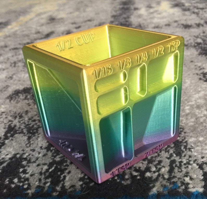 3D printed Bakercube The best measuring cup Metallic Multi-color