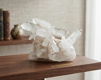 Himalayan White Samadhi Quartz Point Natural Clear Quartz Crystal Raw Mineral Specimen Healing Crystal