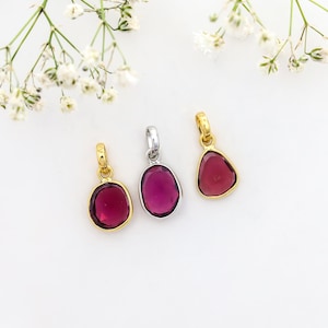 100% Natural Rhodolite Pendant, Gemstone Pendant, Pink Pendant, 925 Sterling Silver Jewelry, Wedding Gift, Pendant For Best Friend RCP-021