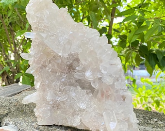 Weißer Himalaya Quarz (Rohstein): Natürlicher Heilstein, Meditationsobjekt, Wohndekor (1.550 kg)