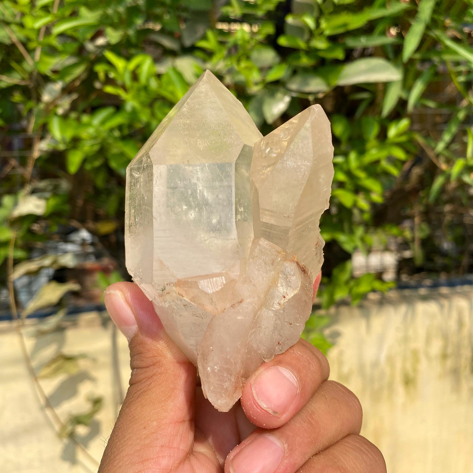 375gm Pink Samadhi Quartz, Himalayan Quartz Cluster